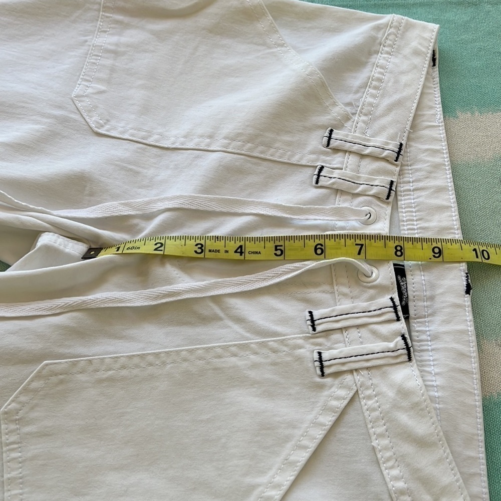 Le Tigre White Straight Leg Pants Drawstring Zip Fly Size 3 - Picture 9 of 14